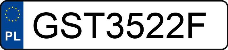 Numer rejestracyjny GST 3522F posiada BENTLEY Flying Spur 4.0 MR`13 E6 Flying Spur 4.0 MR`13 E6 - GST3522F