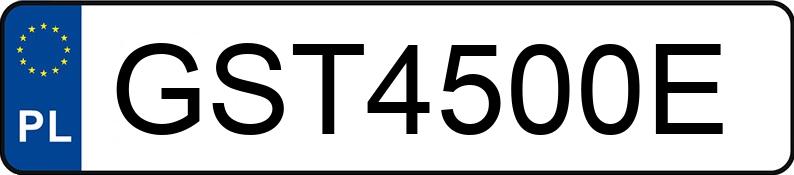 Numer rejestracyjny GST 4500E posiada AUDI A5 - GST4500E Numer rejestracyjny GST 4500E posiada AUDI A5 - GST4500E