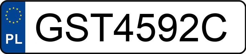 Numer rejestracyjny GST 4592C posiada VOLKSWAGEN Transporter T4 Diesel 2.6t Transporter T4 Diesel 2.6t - GST4592C
