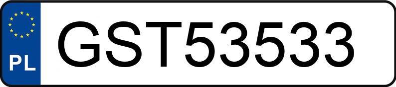 Numer rejestracyjny GST 53533 posiada VOLKSWAGEN TIGUAN - GST53533