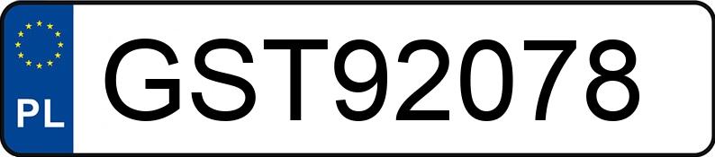 Numer rejestracyjny GST 92078 posiada AUDI A6 - GST92078