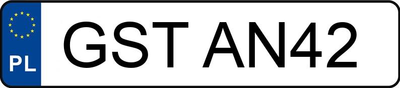 Numer rejestracyjny GST AN42 posiada VOLKSWAGEN GOLF 1.9 D 1H KOMBI - GSTAN42 Numer rejestracyjny GST AN42 posiada VOLKSWAGEN GOLF 1.9 D 1H KOMBI - GSTAN42