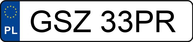 Numer rejestracyjny GSZ 33PR posiada AUDI A6 - GSZ33PR
