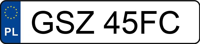 Numer rejestracyjny GSZ 45FC posiada OPEL SIGNUM - GSZ45FC