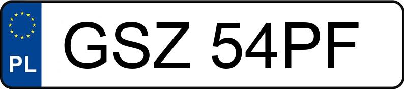Numer rejestracyjny GSZ 54PF posiada AUDI A4 - GSZ54PF