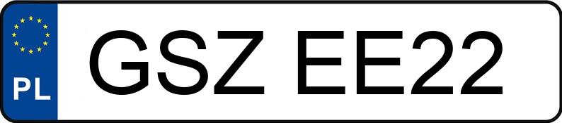 Numer rejestracyjny GSZ EE22 posiada BMW 520 Diesel DPF MR`10 E5 F10 520 Diesel DPF MR`10 E5 F10 - GSZEE22
