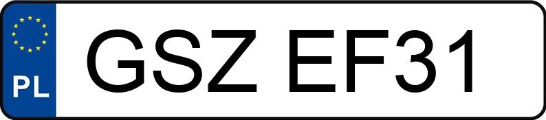 Numer rejestracyjny GSZ EF31 posiada VOLKSWAGEN GOLF 1.9 TDI - GSZEF31