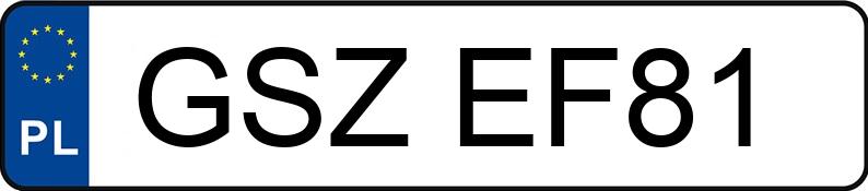 Numer rejestracyjny GSZ EF81 posiada VOLKSWAGEN Passat GP 1.9 TDI MR`00 E3 Trendline - GSZEF81 Numer rejestracyjny GSZ EF81 posiada VOLKSWAGEN Passat GP 1.9 TDI MR`00 E3 Trendline - GSZEF81