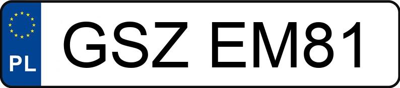 Numer rejestracyjny GSZ EM81 posiada AUDI A4 - GSZEM81