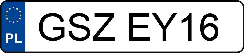 Numer rejestracyjny GSZ EY16 posiada VOLKSWAGEN PASSAT - GSZEY16