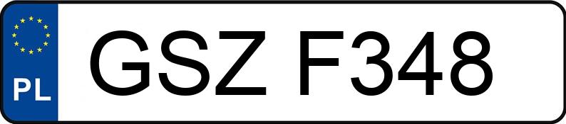 Numer rejestracyjny GSZ F348 posiada FERRARI 512 TR - GSZF348