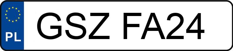 Numer rejestracyjny GSZ FA24 posiada AUDI A4 AVANT - GSZFA24 Numer rejestracyjny GSZ FA24 posiada AUDI A4 AVANT - GSZFA24