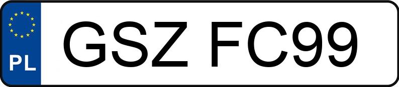 Numer rejestracyjny GSZ FC99 posiada VOLKSWAGEN GOLF - GSZFC99