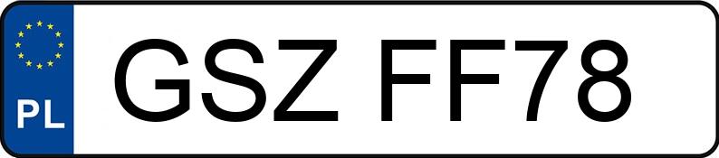 Numer rejestracyjny GSZ FF78 posiada BMW 525 Diesel DPF MR`10 E5 F10 xDrive Steptronic - GSZFF78