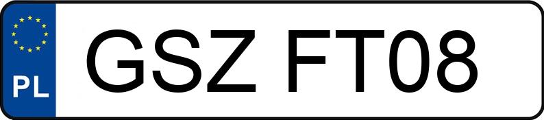 Numer rejestracyjny GSZ FT08 posiada MAZDA 6 - GSZFT08