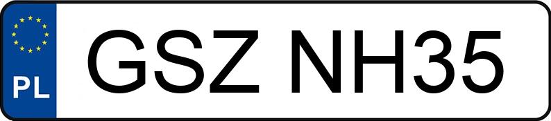 The registration number GSZ NH35 has KAWASAKI Sportowe od 600 ZX-6R Ninja - GSZNH35