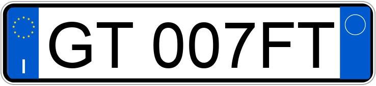 Numer rejestracyjny GT007FT posiada FIAT 500X