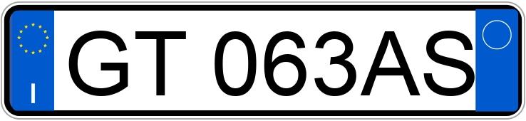 Numer rejestracyjny GT063AS posiada BMW Serie 3