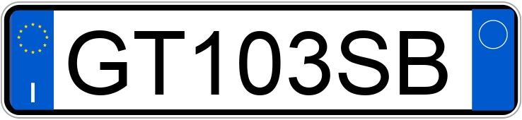 Numer rejestracyjny GT103SB posiada FIAT 500X