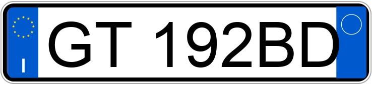 Numer rejestracyjny GT192BD posiada ALFA ROMEO Giulia