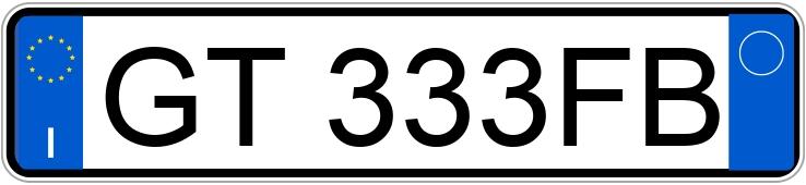 Numer rejestracyjny GT333FB posiada PORSCHE 911