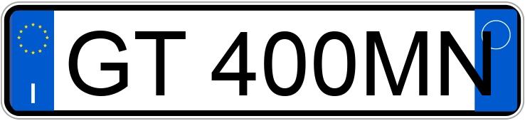Numer rejestracyjny GT400MN posiada DR dr 3.0