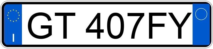 Numer rejestracyjny GT407FY posiada FIAT Panda 3a serie Numer rejestracyjny GT407FY posiada FIAT Panda 3a serie