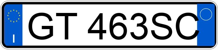 Numer rejestracyjny GT463SC posiada CITROEN C3 3a serie