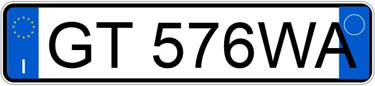 Numer rejestracyjny GT576WA posiada DR dr 6.0