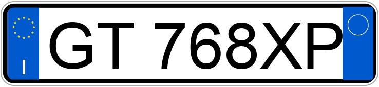 Numer rejestracyjny GT768XP posiada FIAT Panda 3a serie