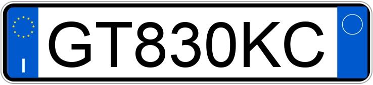 Numer rejestracyjny GT830KC posiada BMW Serie 3 G.T.