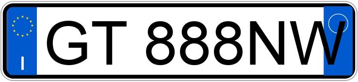 Numer rejestracyjny GT888NW posiada ALFA ROMEO Tonale