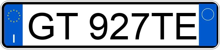 Numer rejestracyjny GT927TE posiada LANCIA Ypsilon 3a serie