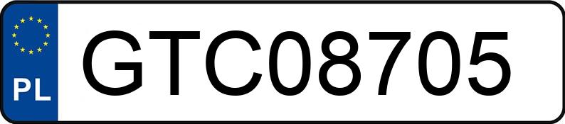 Numer rejestracyjny GTC 08705 posiada RENAULT MEGANE - GTC08705