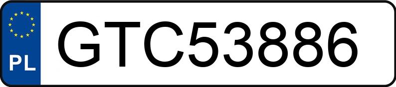 Numer rejestracyjny GTC 53886 posiada BMW 545i Kat. MR`03 E3 E60 545i Kat. MR`03 E3 E60 - GTC53886