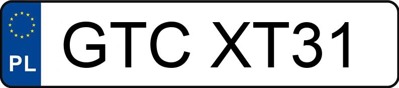 Numer rejestracyjny GTC XT31 posiada FORD FOCUS - GTCXT31