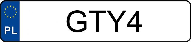 Numer rejestracyjny GTY 4 posiada DAIMLERCHRYSLER ML 320 - GTY4