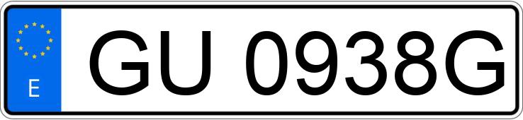 Numer rejestracyjny GU0938G posiada VOLKSWAGEN GOLF GTI 16V 2.0