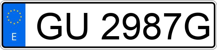 Numer rejestracyjny GU2987G posiada VOLKSWAGEN VENTO