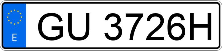 Numer rejestracyjny GU3726H posiada PEUGEOT 106