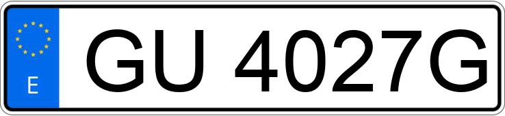 Numer rejestracyjny GU4027G posiada SUZUKI SAMURAI