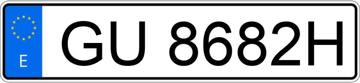 Numer rejestracyjny GU8682H posiada MITSUBISHI MONTERO