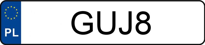 Numer rejestracyjny GUJ 8 posiada DODGE Grand Caravan 3.6 Kat. MR`11 SXT Aut. - GUJ8