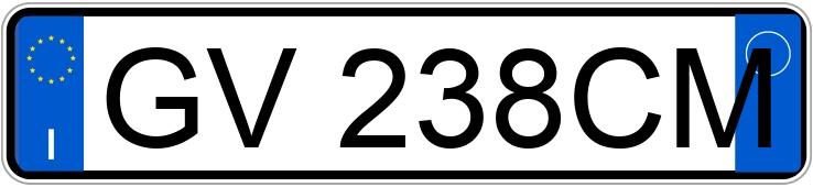 Numer rejestracyjny GV238CM posiada BMW Serie 1