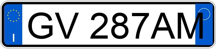 Numer rejestracyjny GV287AM posiada AUDI A3 4a serie