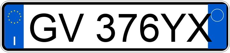 Numer rejestracyjny GV376YX posiada FIAT 500