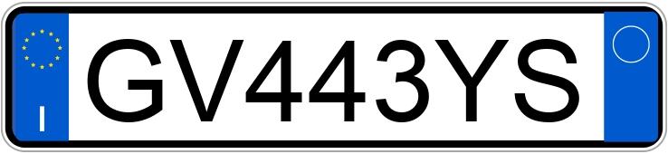 Numer rejestracyjny GV443YS posiada FIAT 500