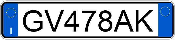 Numer rejestracyjny GV478AK posiada FIAT 500X