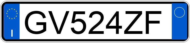 Numer rejestracyjny GV524ZF posiada FIAT 500