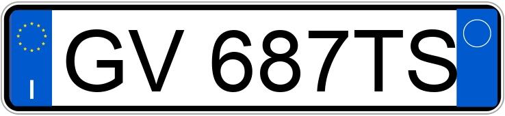 Numer rejestracyjny GV687TS posiada FIAT 500